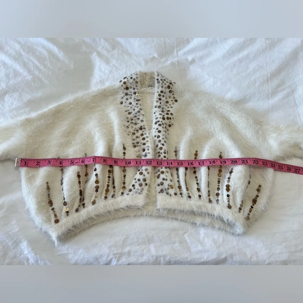 Anthropologie Knitted & Knotted | Women’s SZ XS | Soiree Cardigan Wool Sparkle - Picture 8 of 10